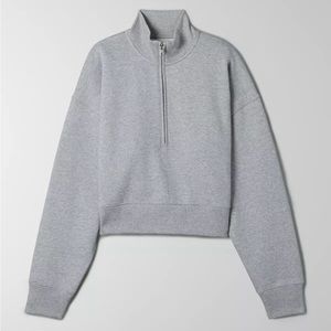 SOLD ARITZIA Fleece 1/2 Zip Sweatshirt- cream/beige